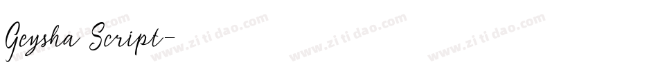 Geysha Script字体转换